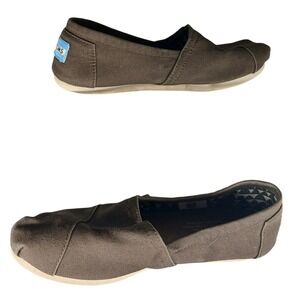 TOMS Womens‎ Casual Slip On Shoes Size 6 Brown Comfort Loafers Flats